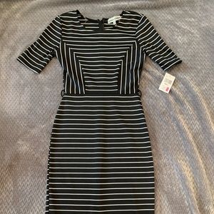 Black and White Striped Dress